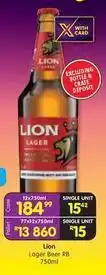 Shoprite Liquor Lion - lager beer rb 750ml offer
