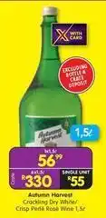 Shoprite Liquor Crackling dry white/ crisp perlè rosé wine offer