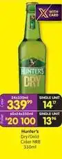 Shoprite Liquor Hunter's dry/gold cider nrb 330ml offer