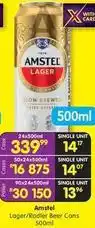 Shoprite Liquor Amstel - lager/radler beer cans offer
