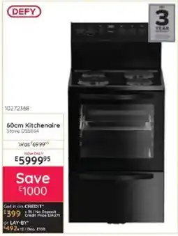 Bradlows DEFY 60cm Kitchenaire Stove offer