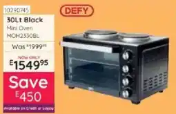 Bradlows DEFY 30Lt Black Mini Oven offer