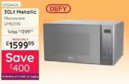 Bradlows DEFY 30Lt Metallic Microwave offer