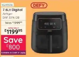 Bradlows DEFY 7.6Lt Digital Airfryer offer