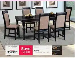 Bradlows Willow 7 Piece Dining Room Suite offer