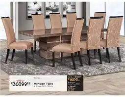 Bradlows Meridian Table + 8 Meridian Chairs offer