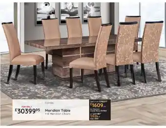 Meridian Table + 8 Meridian Chairs