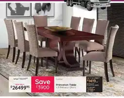 Bradlows Princeton Table + 8 Princeton Chairs offer