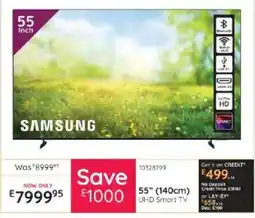 Bradlows SAMSUNG 55" UHD Smart TV offer