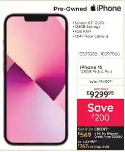 Bradlows iPhone 13 offer