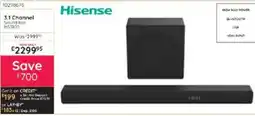 Bradlows Hisense 3.1 Channel Sound Bar HS3100 offer