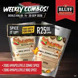 Bluff Meat Supply AmaPelePele Zonke Spice & BBQ Spice offer