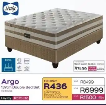 Sealy Argo 137cm Double Bed Set