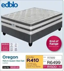 Sleepmasters Oregon 152cm Queen Bed Set offer