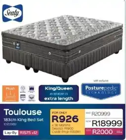 Sleepmasters Sealy Toulouse 183cm King Bed Set offer