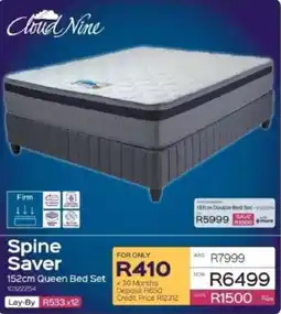 Sleepmasters Cloud Nine Spine Saver 152cm Queen Bed Set offer