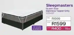 Sleepmasters Sleepmasters Queen Size Mattress Topper Only offer