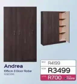 Sleepmasters Andrea 135cm 3 Door Robe offer