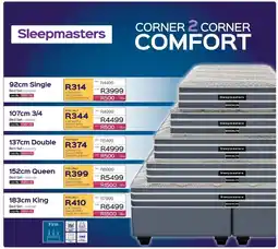 Sleepmasters Sleepmasters Corner 2 Corner Comfort offer