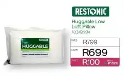 Sleepmasters Restonic Huggable Low Loft Pillow offer