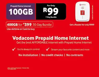 Chatz Connect Vodacom Prepaid Home Internet offer