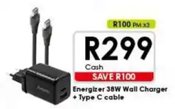 Chatz Connect Energizer 38W Wall Charger + Type C cable offer