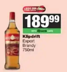 Spar Tops Klipdrift Export Brandy offer