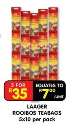 Shoprite LAAGER ROOIBOS TEABAGS offer