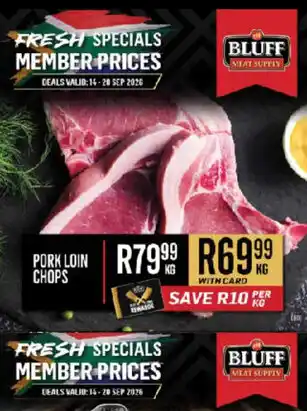 Bluff Meat Supply Pork Loin Chops offer