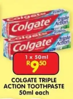 Shoprite Colgate Triple Action Toothpaste offer