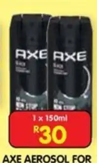 Shoprite AXE AEROSOL FOR offer