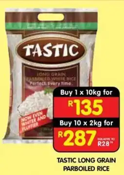 Shoprite TASTIC LONG GRAIN PARBOILED RICE offer