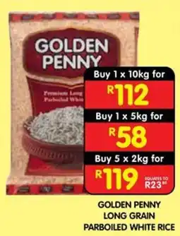 Shoprite GOLDEN PENNY LONG GRAIN PARBOILED WHITE RICE offer