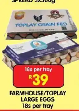 Shoprite FARMHOUSE/TOPLAY LARGE EGGS offer