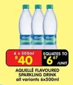 Shoprite AQUELLE FLAVOURED SPARKLING DRINK offer