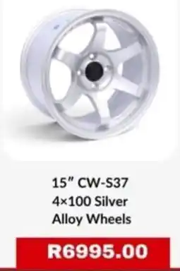 Autostyle 15" CW-S37 4×100 Silver Alloy Wheels offer