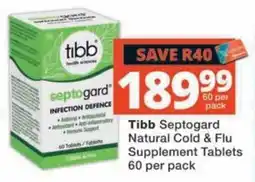 MediRite Tibb Septogard Natural Cold & Flu Supplement Tablets offer