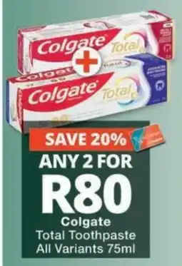 MediRite Colgate Total Toothpaste offer