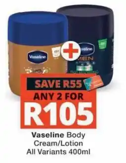 MediRite Vaseline Body Cream/Lotion offer