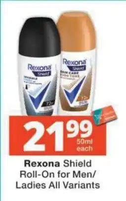 MediRite Rexona Shield Roll-On for Men/Ladies All Variants offer
