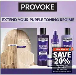 MediRite Provoke Hair Products offer