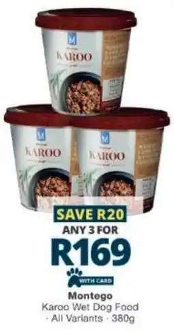 Checkers Montego Karoo Wet Dog Food offer