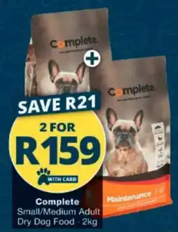Checkers Complete Small/Medium Adult Dry Dog Food offer