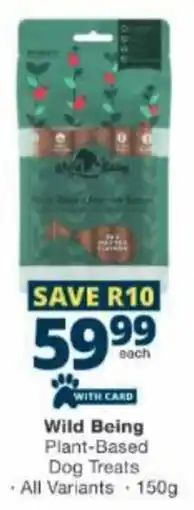 Checkers Wild Being Plant-Based Dog Treats offer