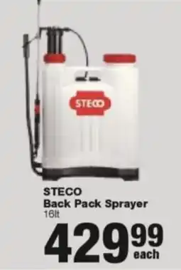 Build It STECO Back Pack Sprayer offer