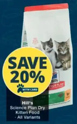 Checkers Hill's Science Plan Dry Kitten Food offer