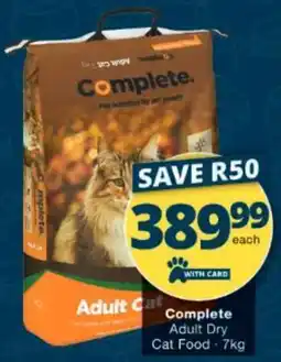 Checkers Complete Adult Cat Dry Cat Food offer