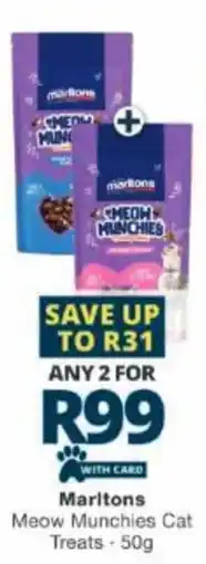 Checkers Marltons Meow Munchies Cat Treats offer