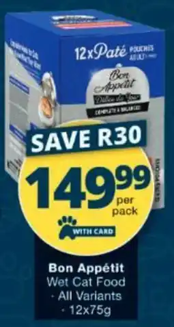 Checkers Bon Appétit Wet Cat Food offer