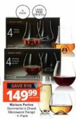 Checkers Hyper Maison Forine Sommelier's Chest Glassware Range offer